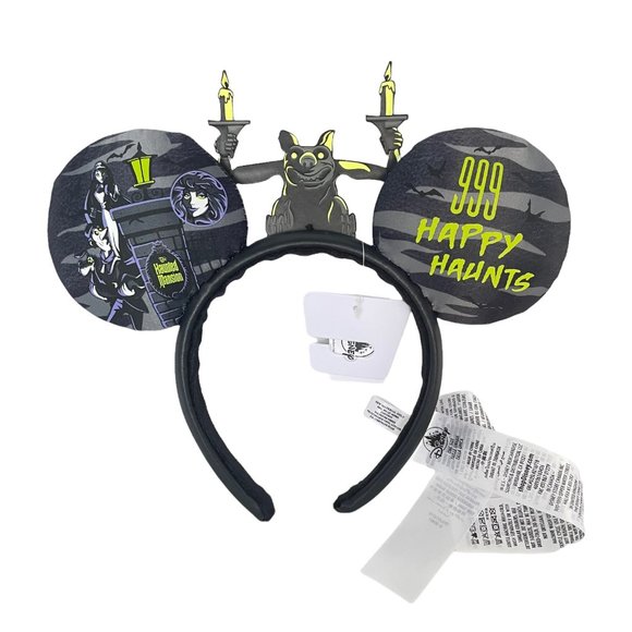 Disney Parks Haunted Mansion 999 Happy Haunts Gargoyle Ears Headband - Picture 3 of 6